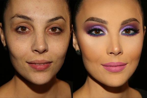 20 фотографий до и после макияжа. 