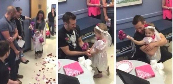 4-летняя девочка, болеющая раком, «вышла замуж» за медбрата