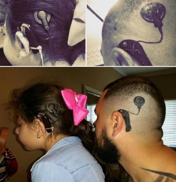Новозеландец сделал себе тату в знак солидарности со своей шестилетней глухой дочерью